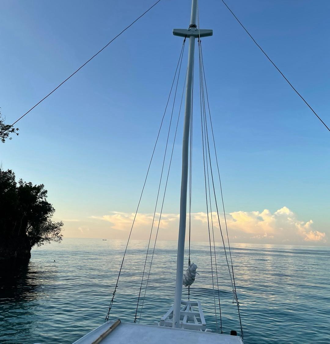 Captain giving safety briefing on deck