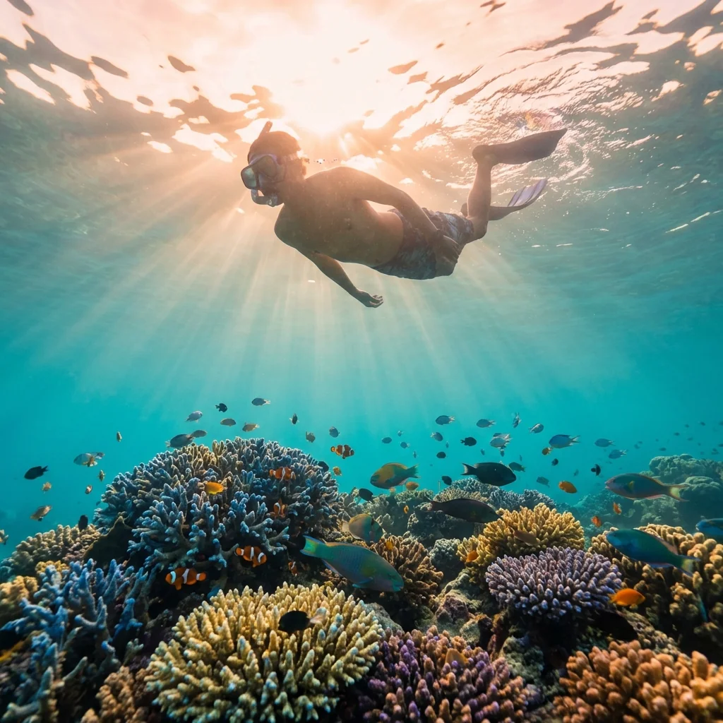 Snorkel sessions chosen for clarity and calm—no rush, no crowds